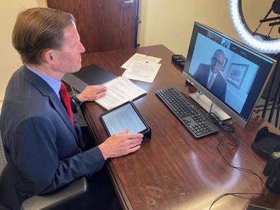U.S. Senator Richard Blumenthal (D-CT), a member of the Senate Armed Services Committee, met virtually with President-elect Joe Biden’s nominee for Secretary of the Department of Defense, General Lloyd Austin. 
