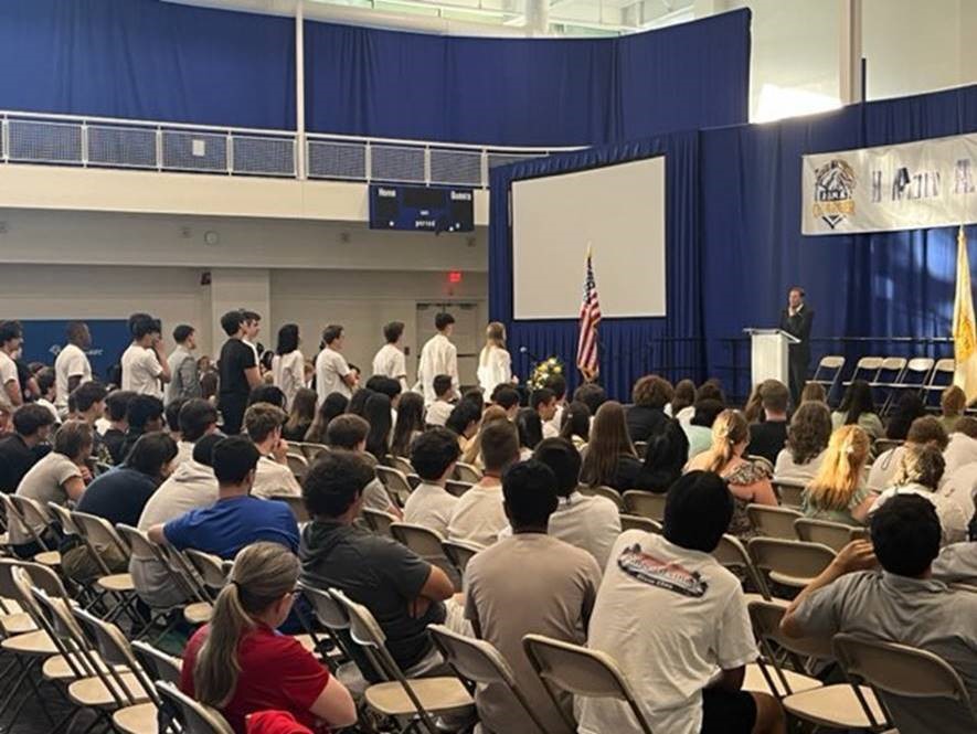 Blumenthal spoke to students at Boys and Girls State.