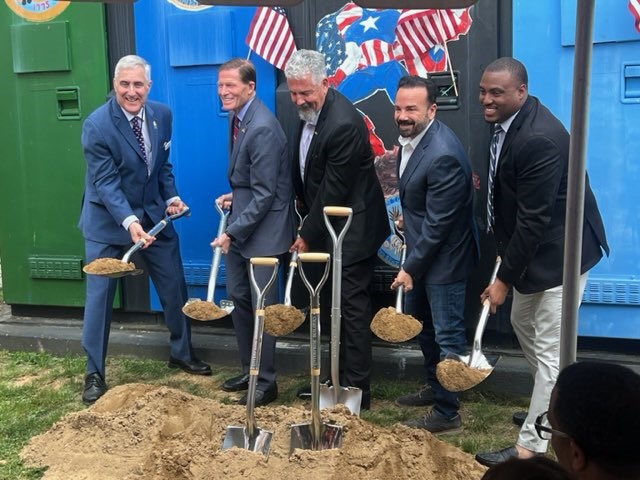 Blumenthal joined Homes for the Brave for a groundbreaking ceremony for their new expansion, which includes a new elevator and private rooms for residents. The expansion will allow Homes for the Brave to serve more veterans in need of housing, vocational training and life skills coaching.