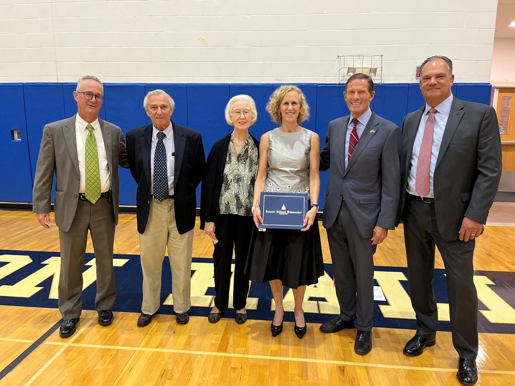 Blumenthal attended an event recognizing Beth Hall for becoming the leader of Laurelton Hall.
