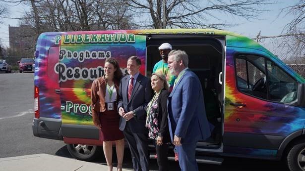 Senator Blumenthal visited Liberation Programs Inc. in Bridgeport to announce $153,000 in federal funding to expand family-focused substance abuse treatment services and improve facilities in Fairfield County. 