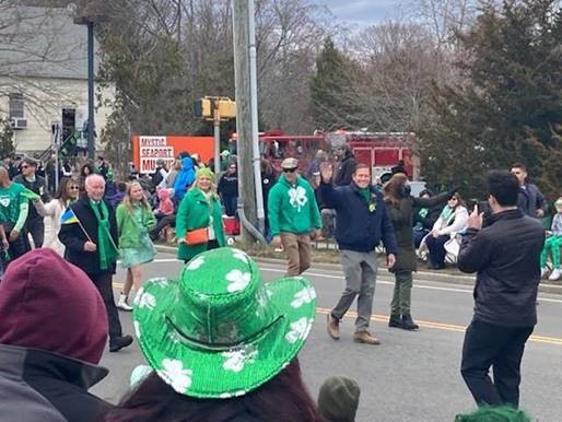 U.S. Senator Richard Blumenthal (D-CT) attends a St. Patrick's Day Parade. 