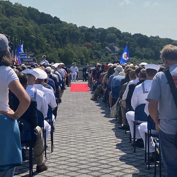 Blumenthal attended an event welcoming the Nautilus back to Connecticut. 