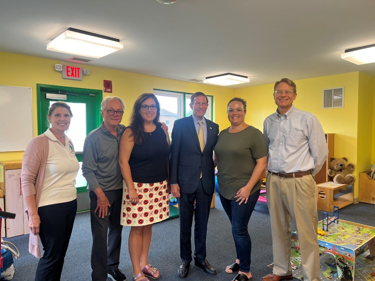 Blumenthal visited the New Heights Child Development Program to call for bolstered federal investment to solve the child care crisis in America, as emergency COVID funding ends and child care providers struggle to cover costs and retain staff.