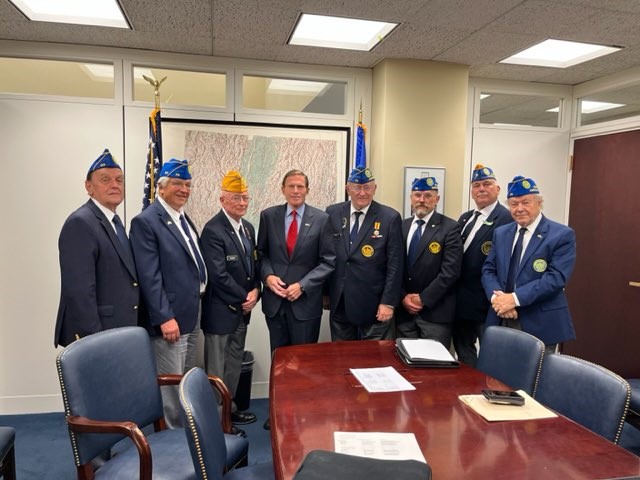 Blumenthal met with the Ukrainian American Veterans of Connecticut.