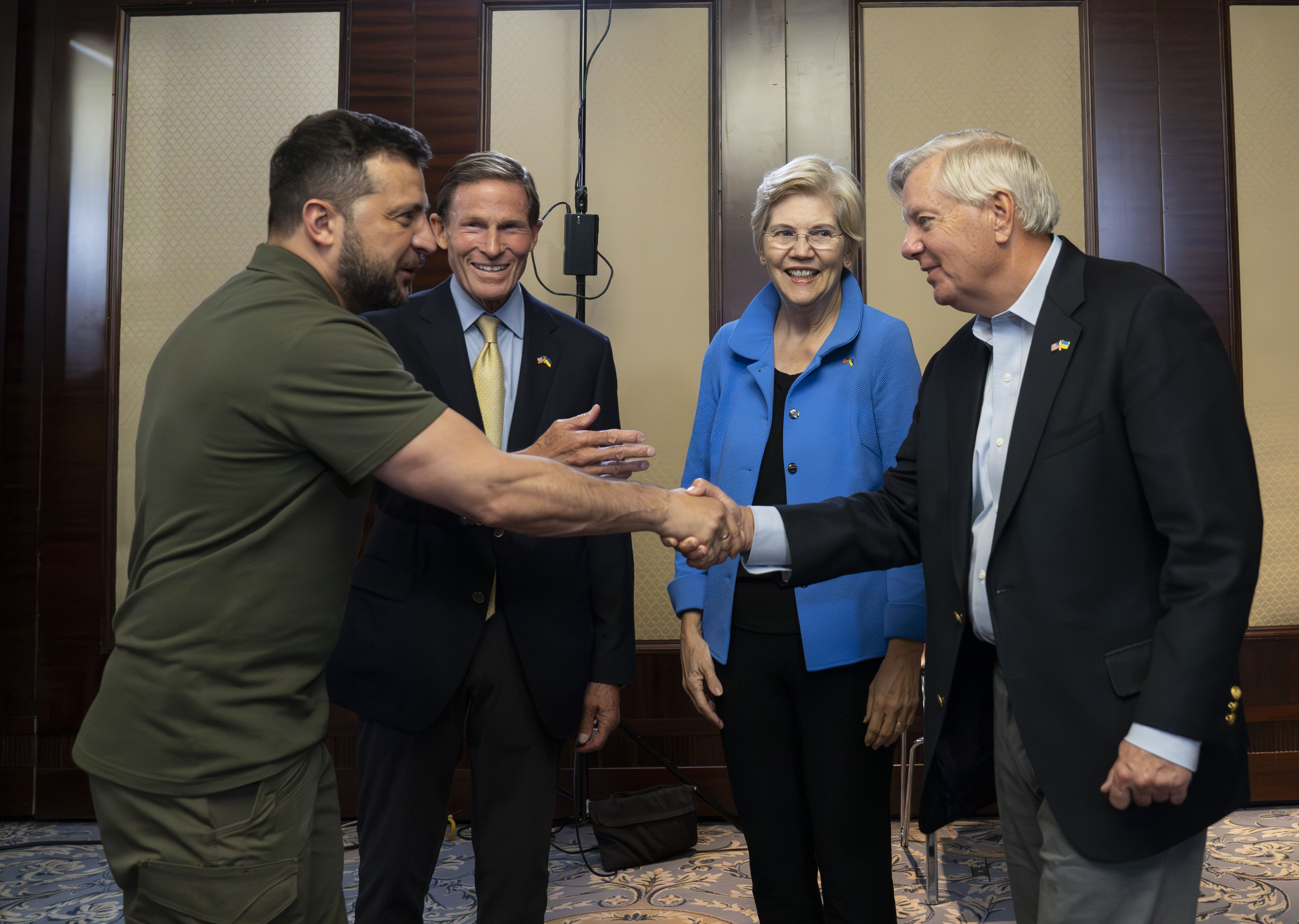 Blumenthal, Graham, & Warren Visit Ukraine.
