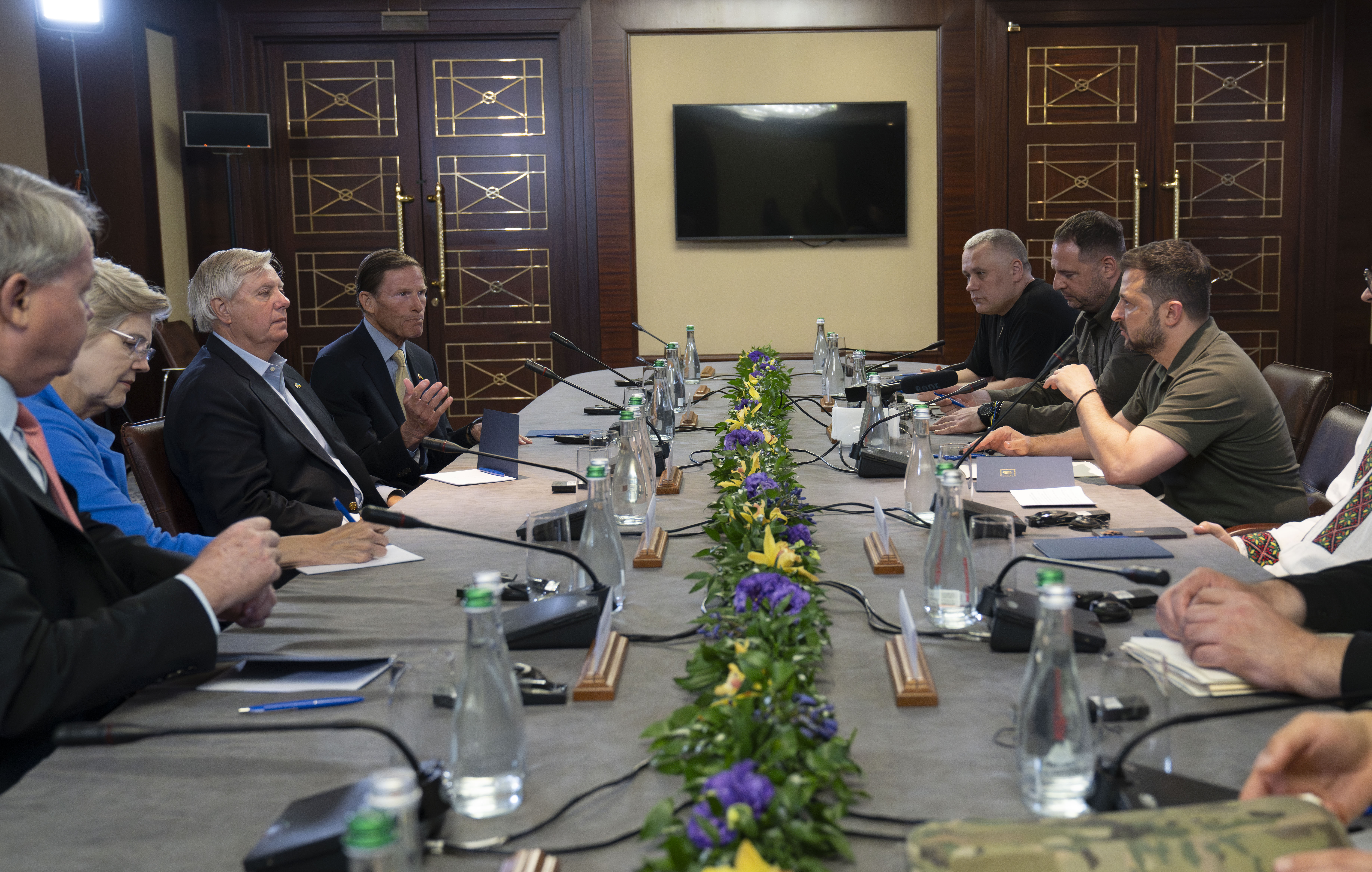 Blumenthal, Graham, & Warren Visit Ukraine.